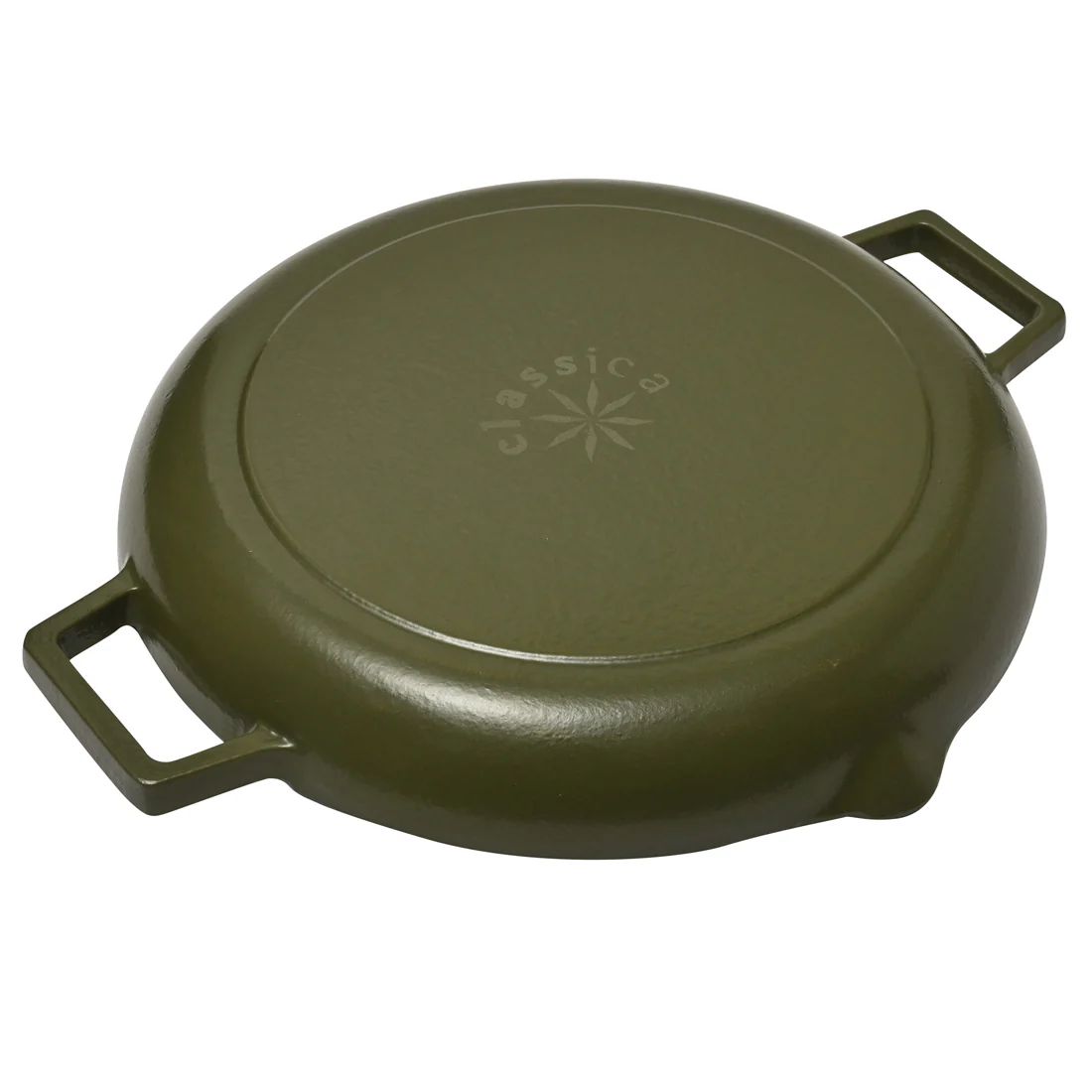 Classica Cast Iron Grill Pan <br>Olive Green <br>31cm - Image 4