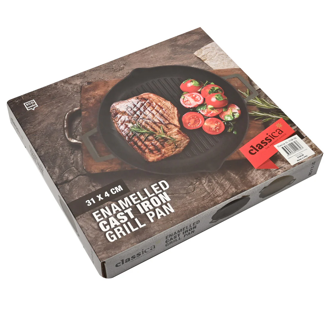 Classica Cast Iron Grill Pan <br>Olive Green <br>31cm - Image 5