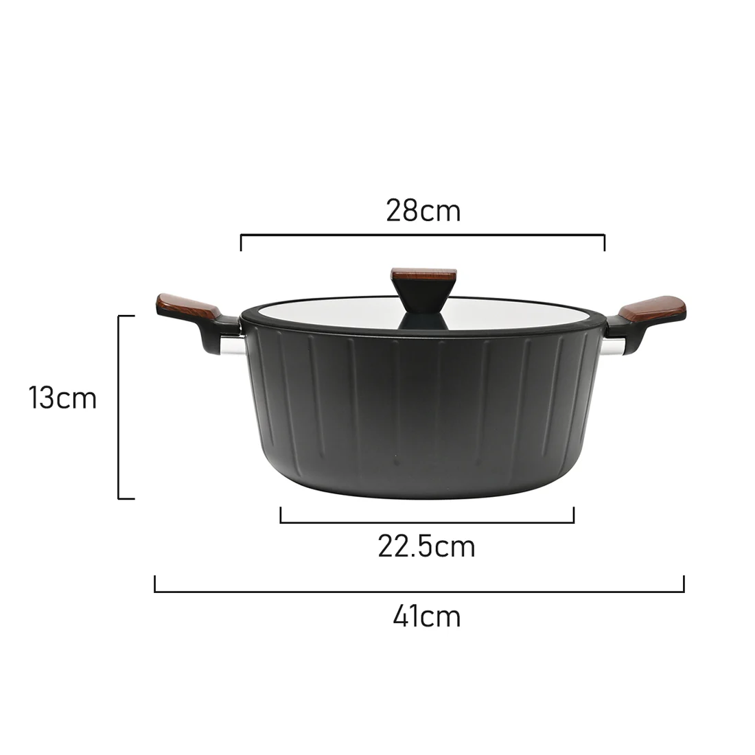 Classica Diamond Stone Elegance Casserole <br>28cm <br>Black Forged - Image 6