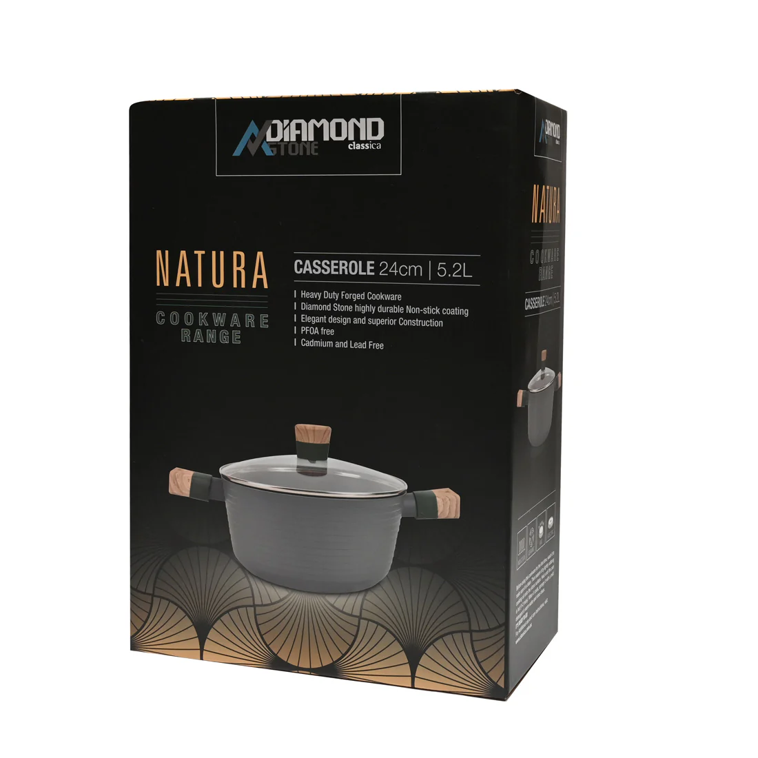 Classica Diamond Stone Natura Casserole <br>24cm <b5>Heavy Duty Forged* - Image 5