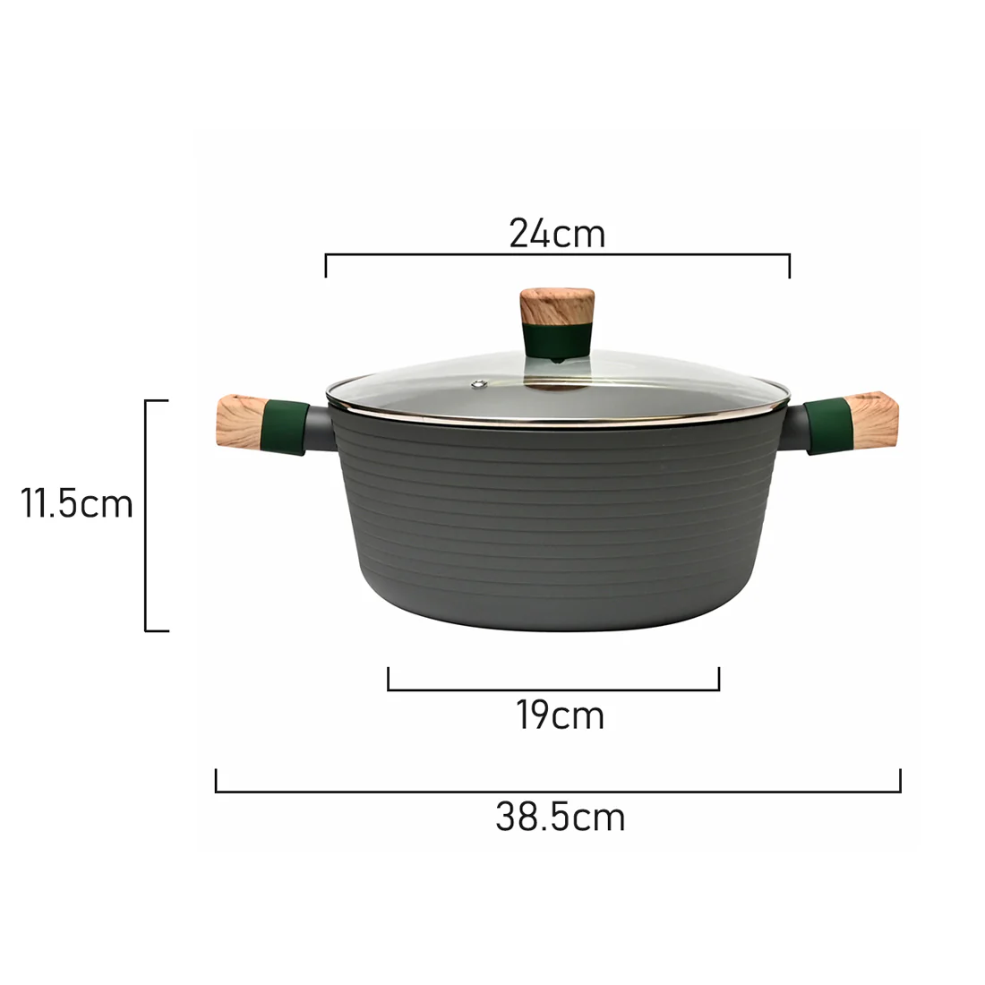 Classica Diamond Stone Natura Casserole <br>24cm <b5>Heavy Duty Forged* - Image 6