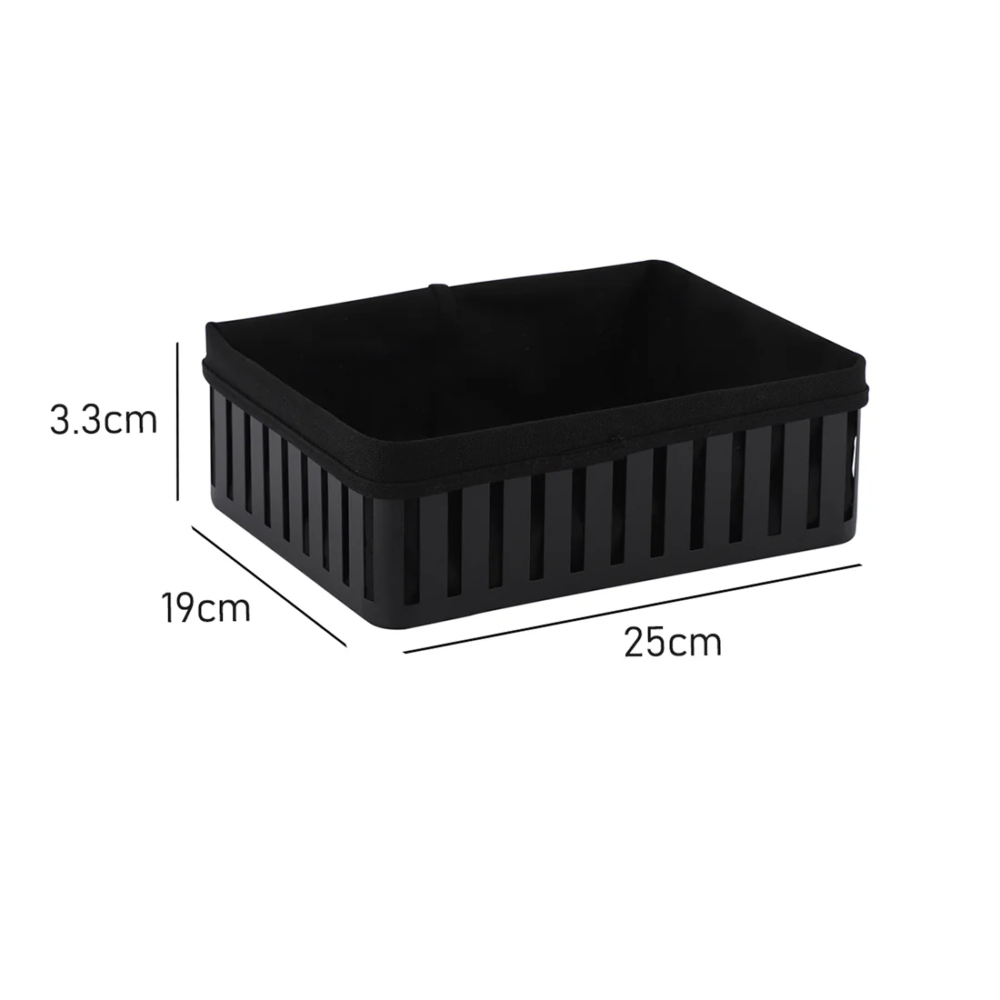 Classica Hudson Bread Basket with Cotton Liner <br>Black <br>25cm x 19cm x 8.5cm - Image 4