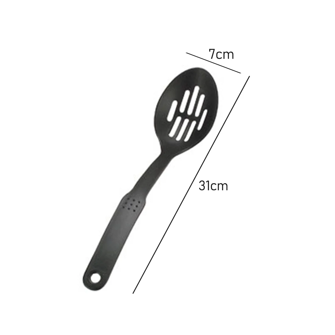 Classica Non Stick Slotted Spoon <br>Black <br>31cm - Image 2