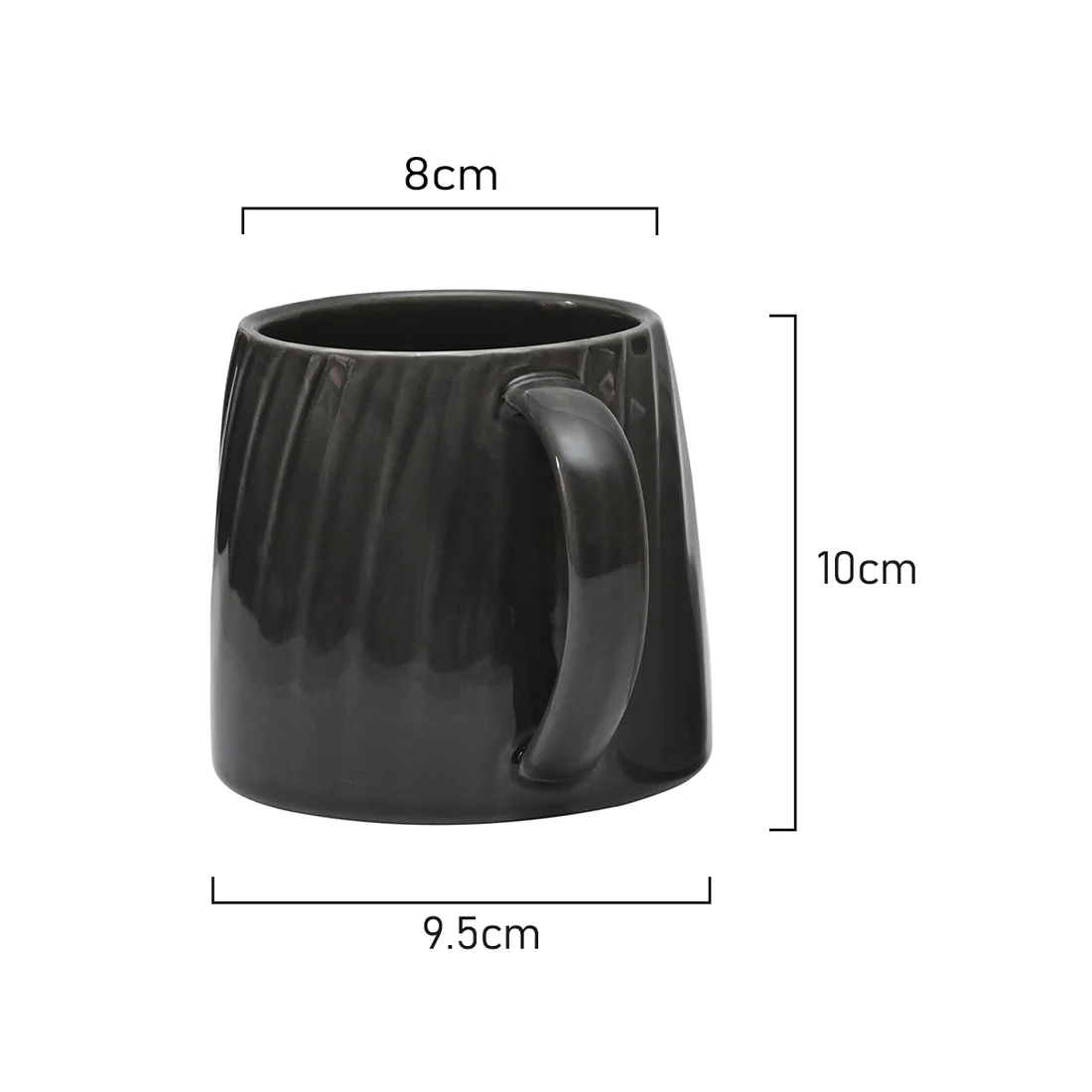 Coffee Culture Ceramic Mugs <br>Embossed <br>Set of 4 | 450ml - Image 3