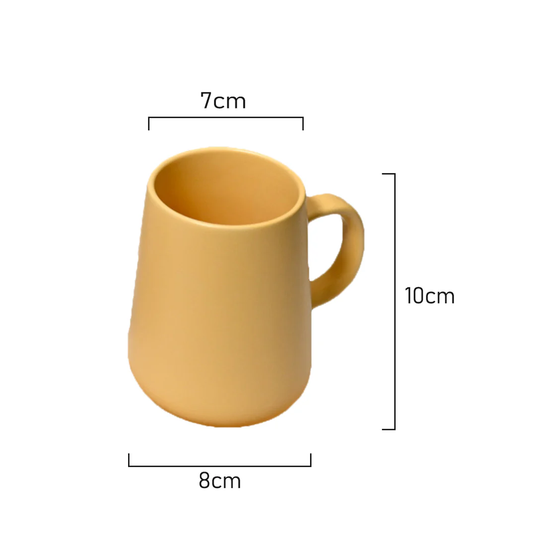 Coffee Culture Coffee and Tea Cup with Coasters<br>Matte Colour <br>Set of 4 | 320ml - Image 4