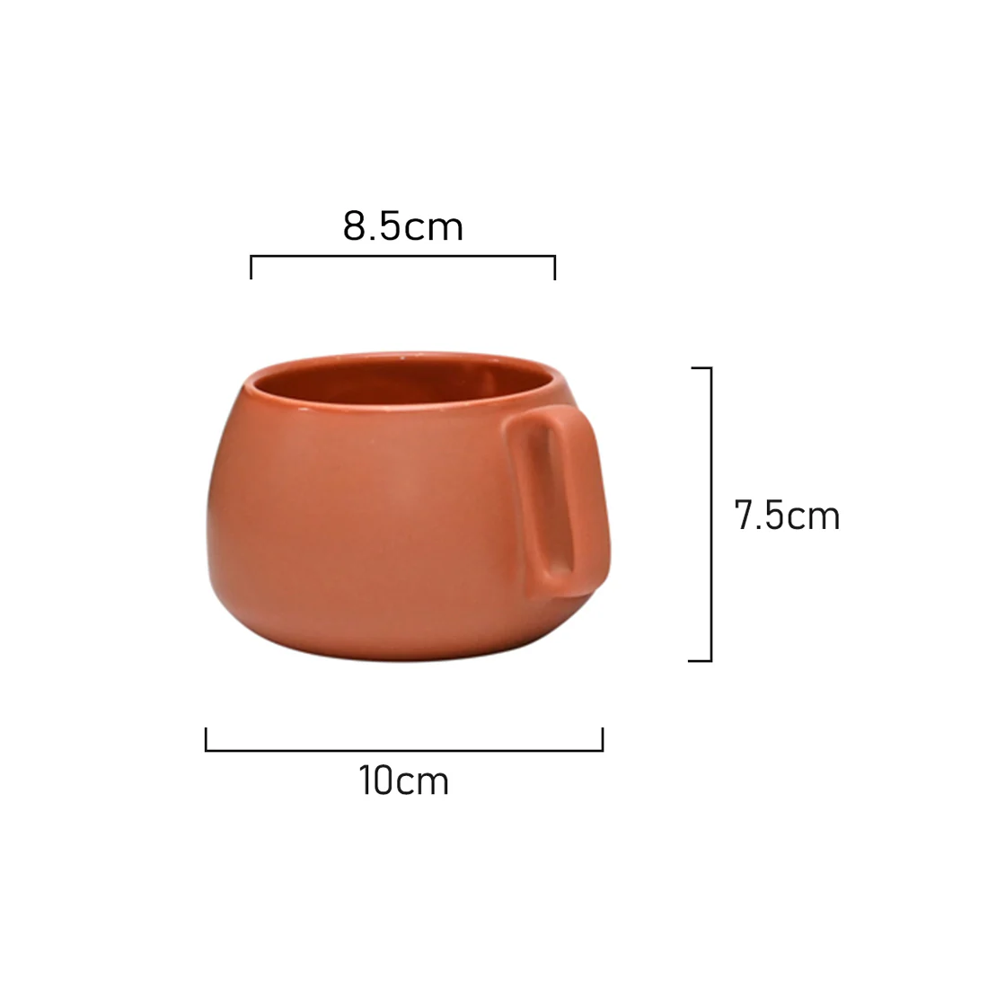 Coffee Culture Coffee and Tea Cup <br>Terrance Matte Colour <br>Set of 4 | 350ml - Image 3