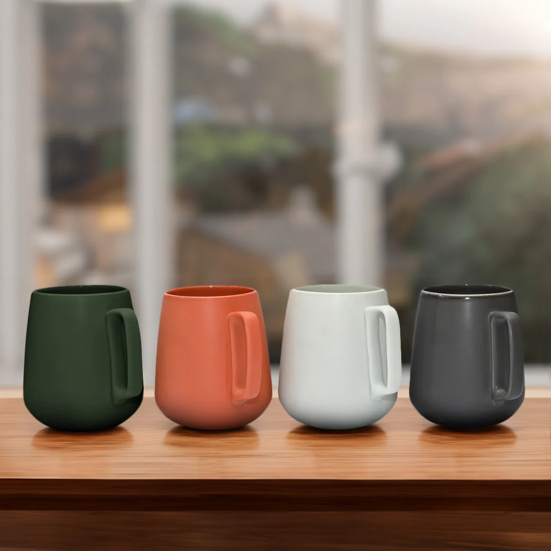 Coffee Culture Coffee and Tea Cup <br>Terrance Matte Colour <br>Set of 4 | 450ml - Image 2