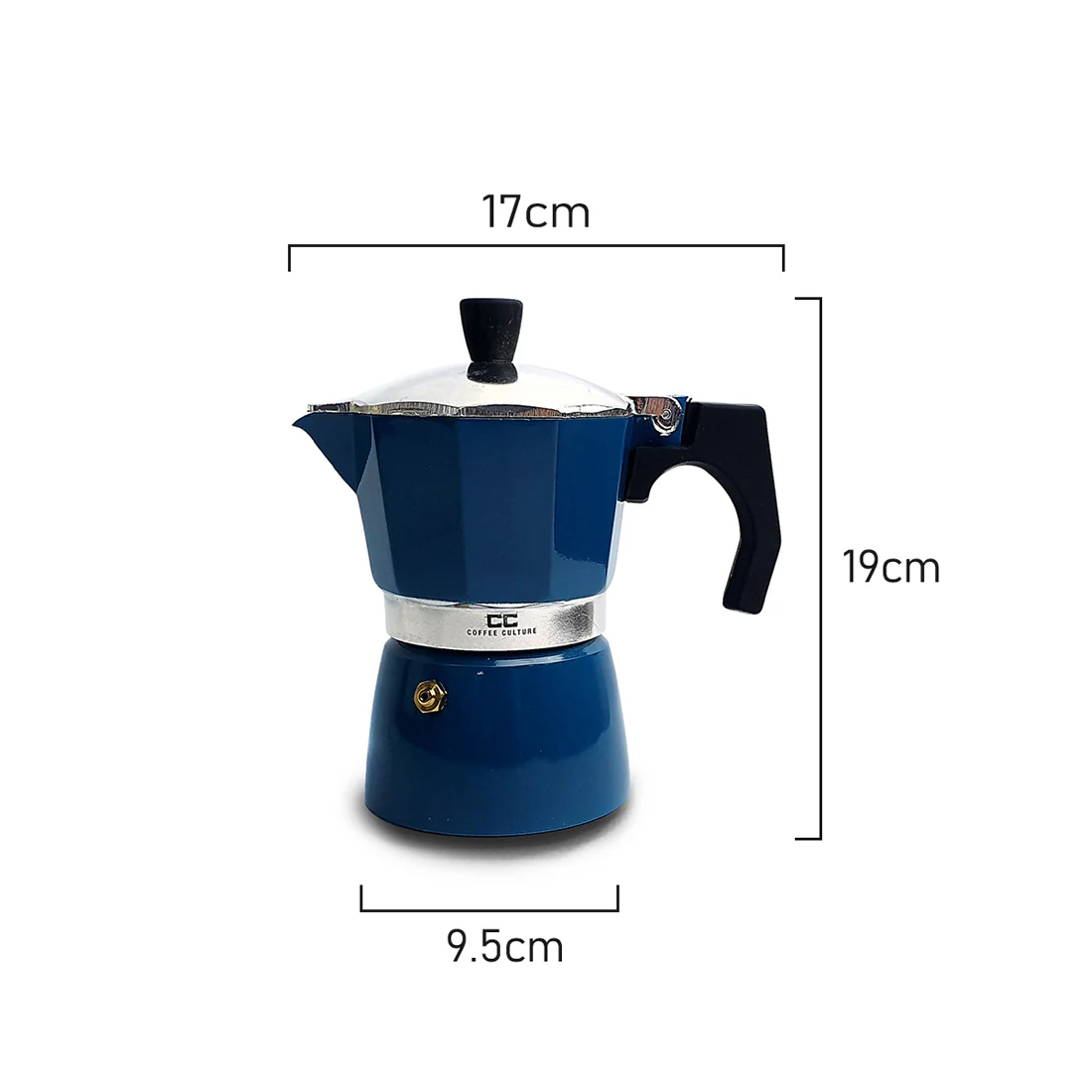Coffee Culture Coffee Maker <br>6 Espresso Cup <br>Blue - Image 2
