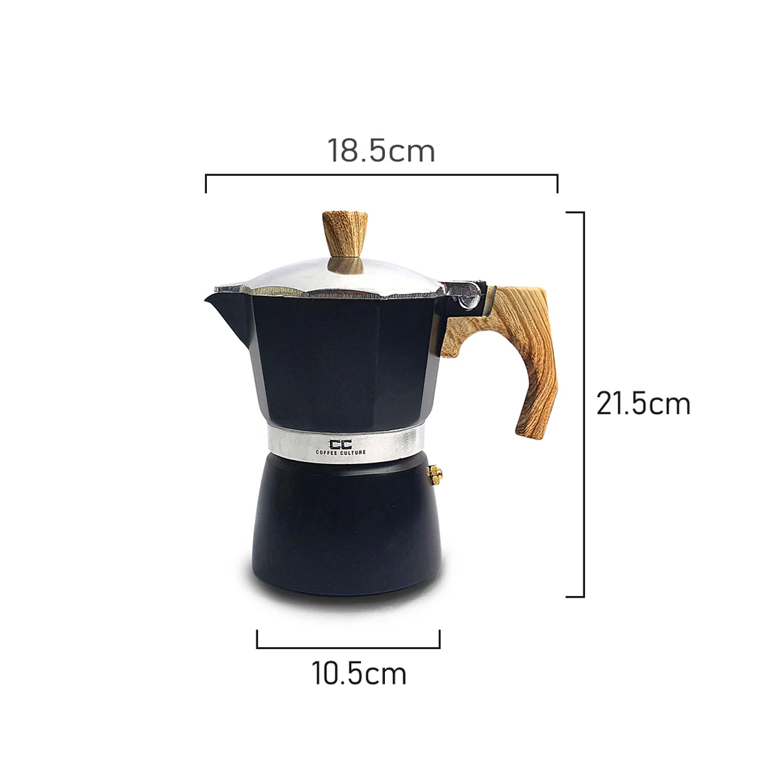 Coffee Culture Coffee Maker <br>9 Espresso Cup <br>Black - Image 2