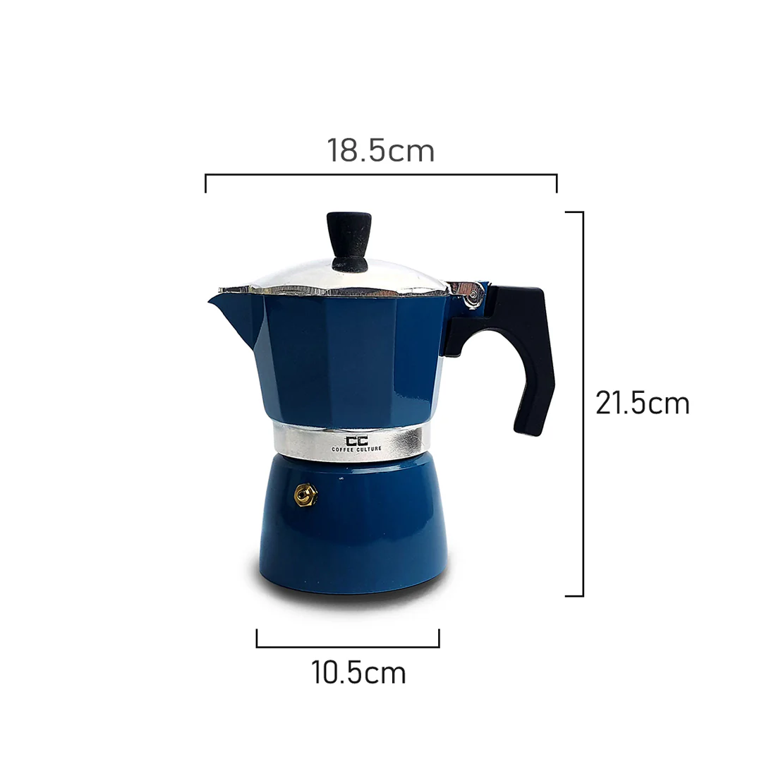 Coffee Culture Coffee Maker <br>9 Espresso Cup <br>Blue - Image 2