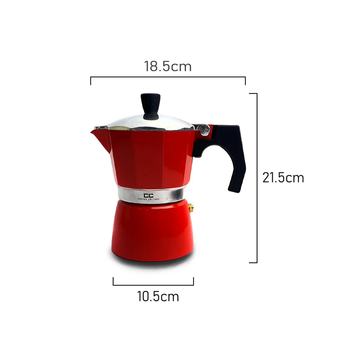 Coffee Culture Coffee Maker <br>9 Espresso Cup <br>Red - Image 2