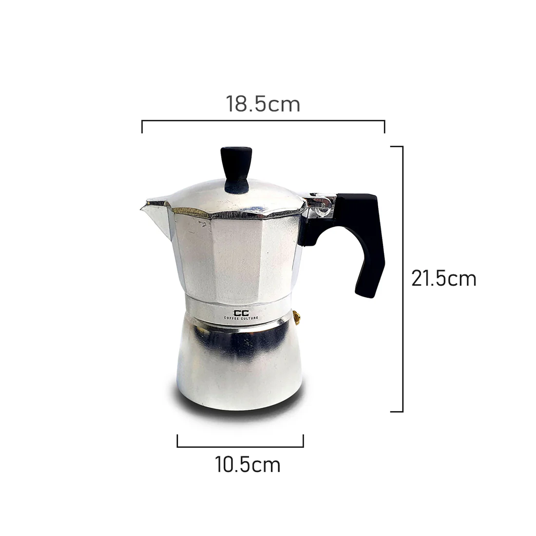 Coffee Culture Coffee Maker <br>9 Espresso Cup <br>Silver - Image 2