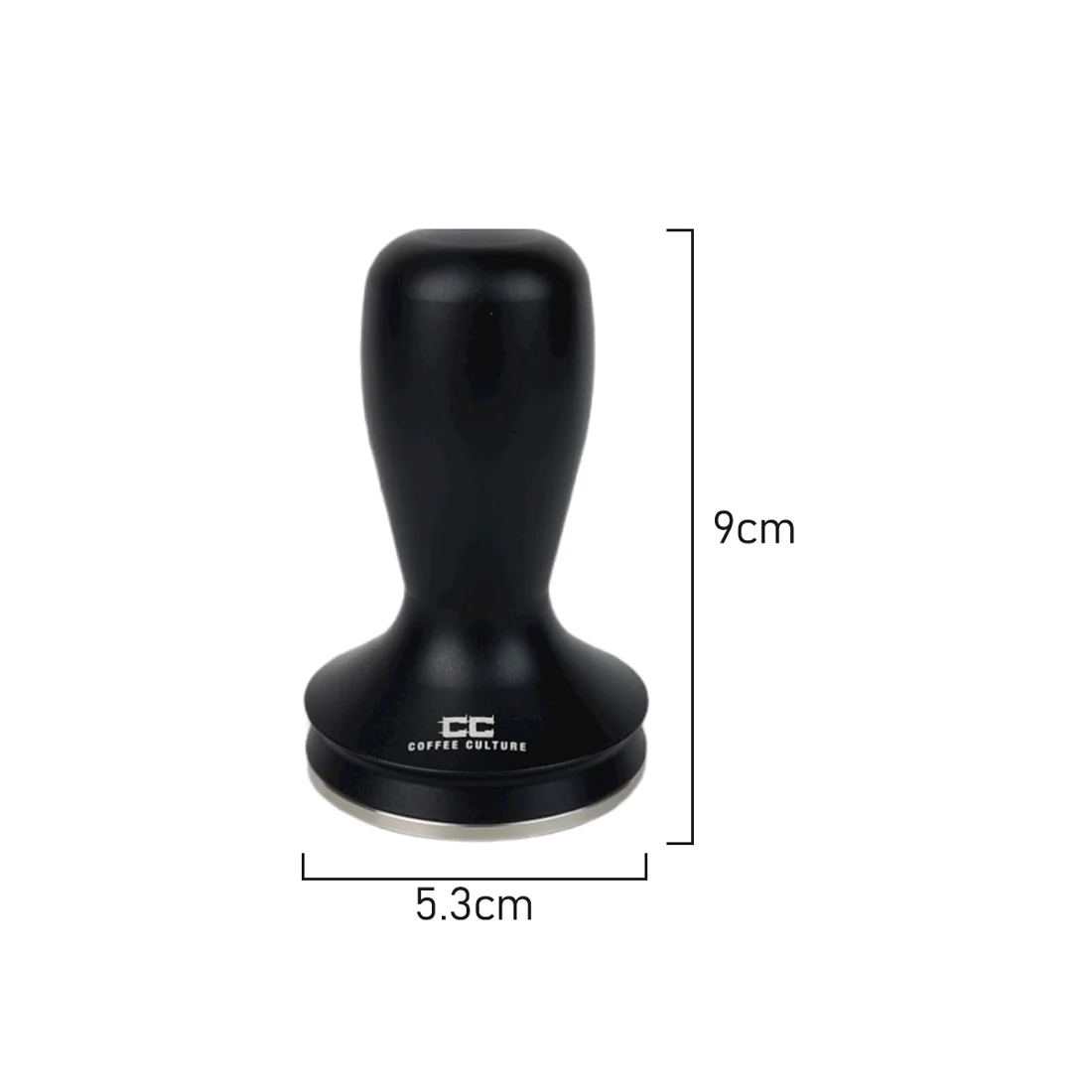 Coffee Culture Coffee Tamper 53mm <br>Cast Stainless Steel <br>Matte Black - Image 4