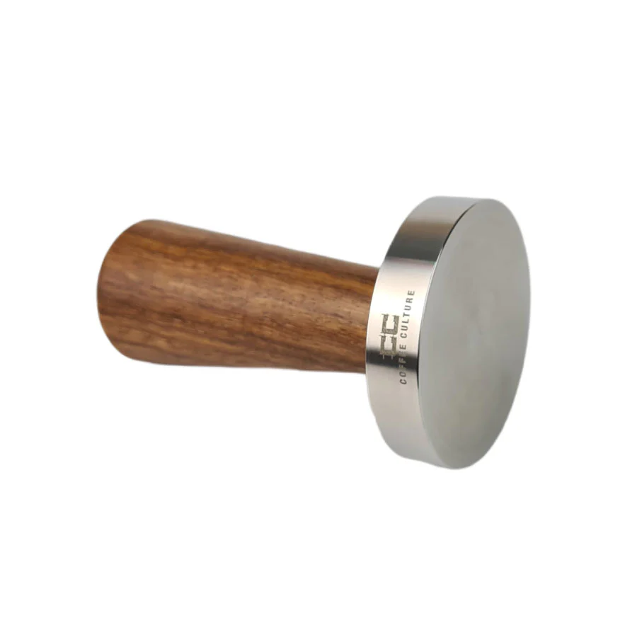 Coffee Culture Coffee Tamper 58mm <br>Cast Stainless Steel <br>Burmese Rosewood - Image 3