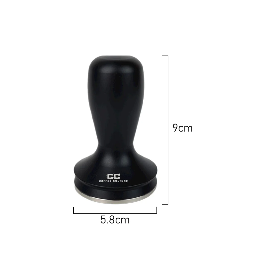 Coffee Culture Coffee Tamper 58mm <br>Cast Stainless Steel <br>Matte Black - Image 4