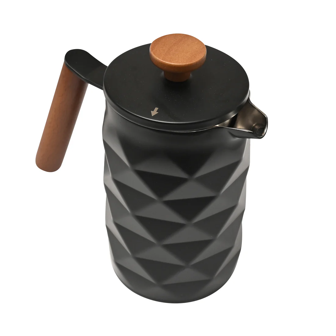 Coffee Culture Double Wall French Press / Plunger <br>Diamond Matt Black<br>600ml