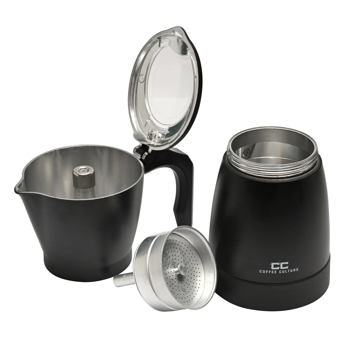 Coffee Culture Electric Moka Pot <br>Black <br>3 or 6 Cup - Image 5