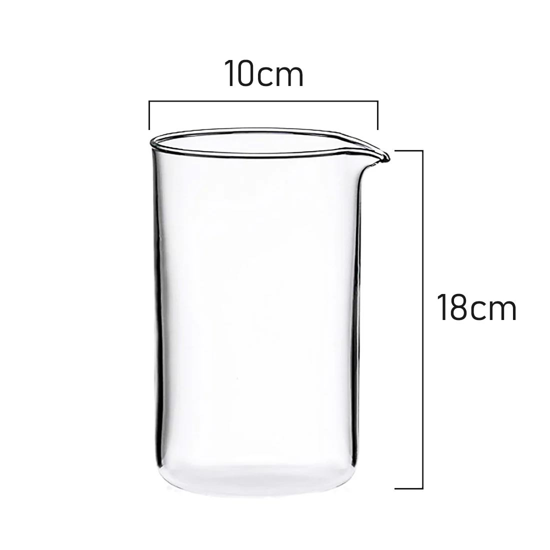 Coffee Culture French Press/Plunger <br>Replacement Borosilicate Glass Cup <br>1.0L  l  8 cup - Image 2