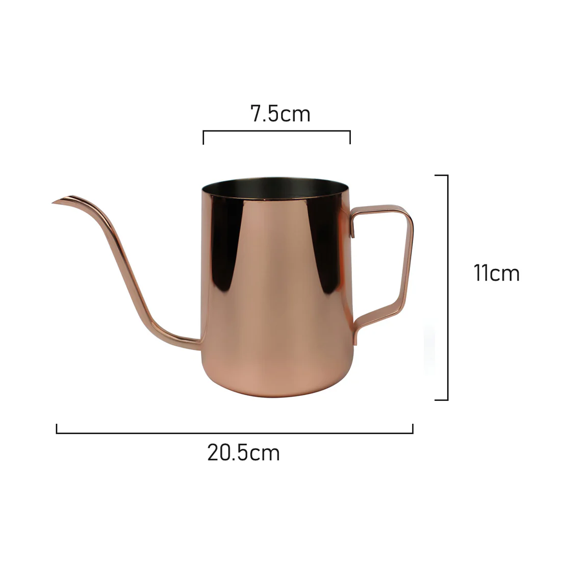 Coffee Culture Goose Neck Pour Over Jug <br>Copper <br>600ml - Image 3