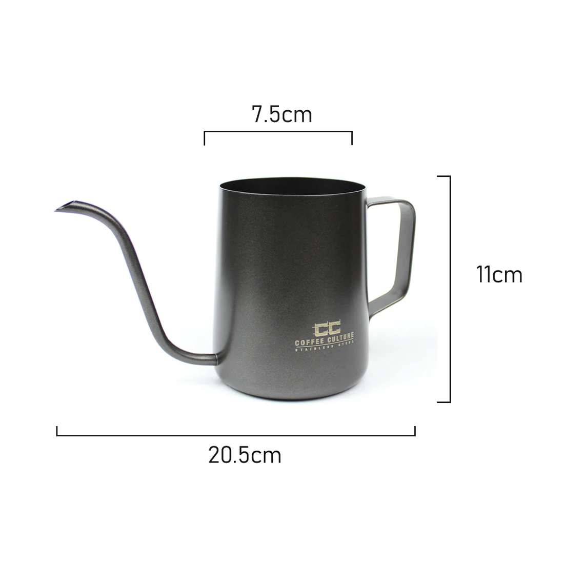 Coffee Culture Goose Neck Pour Over Jug <br>Matte Black <br>600ml* - Image 3
