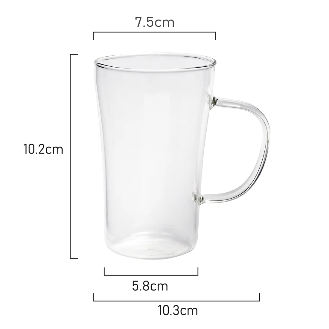 Coffee Culture Luca Single Wall Borosilicate Glass Mug <br>Set Of 4 <br>330ml - Image 4