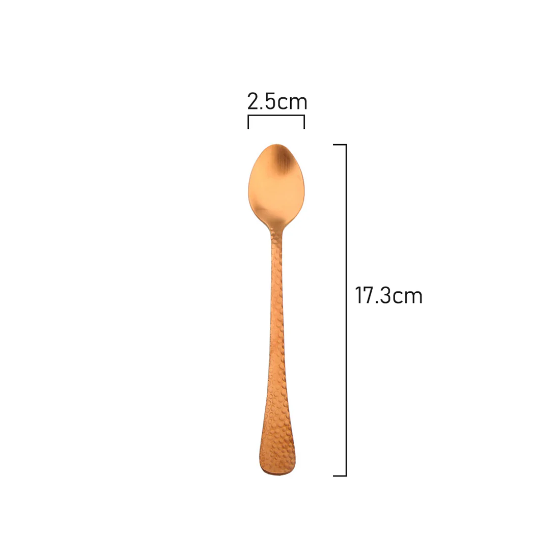 Coffee Culture Parfait Spoon <br>Set of 6 <br>Copper Satin Design - Image 3