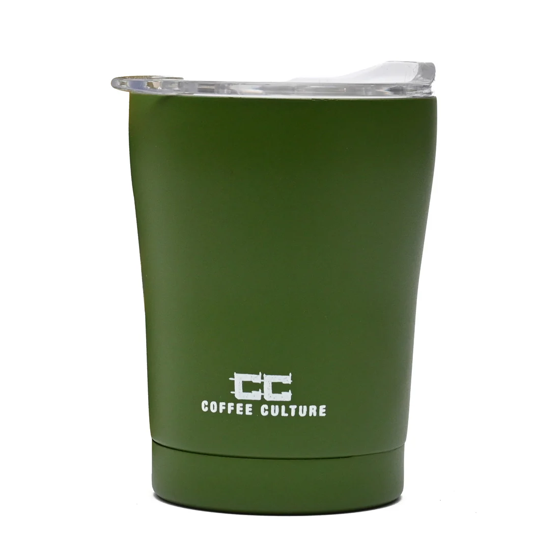 Coffee Culture Stainless Steel Double Wall Reuseable Travel Cup <br>Military Green <br>350ml - Image 3