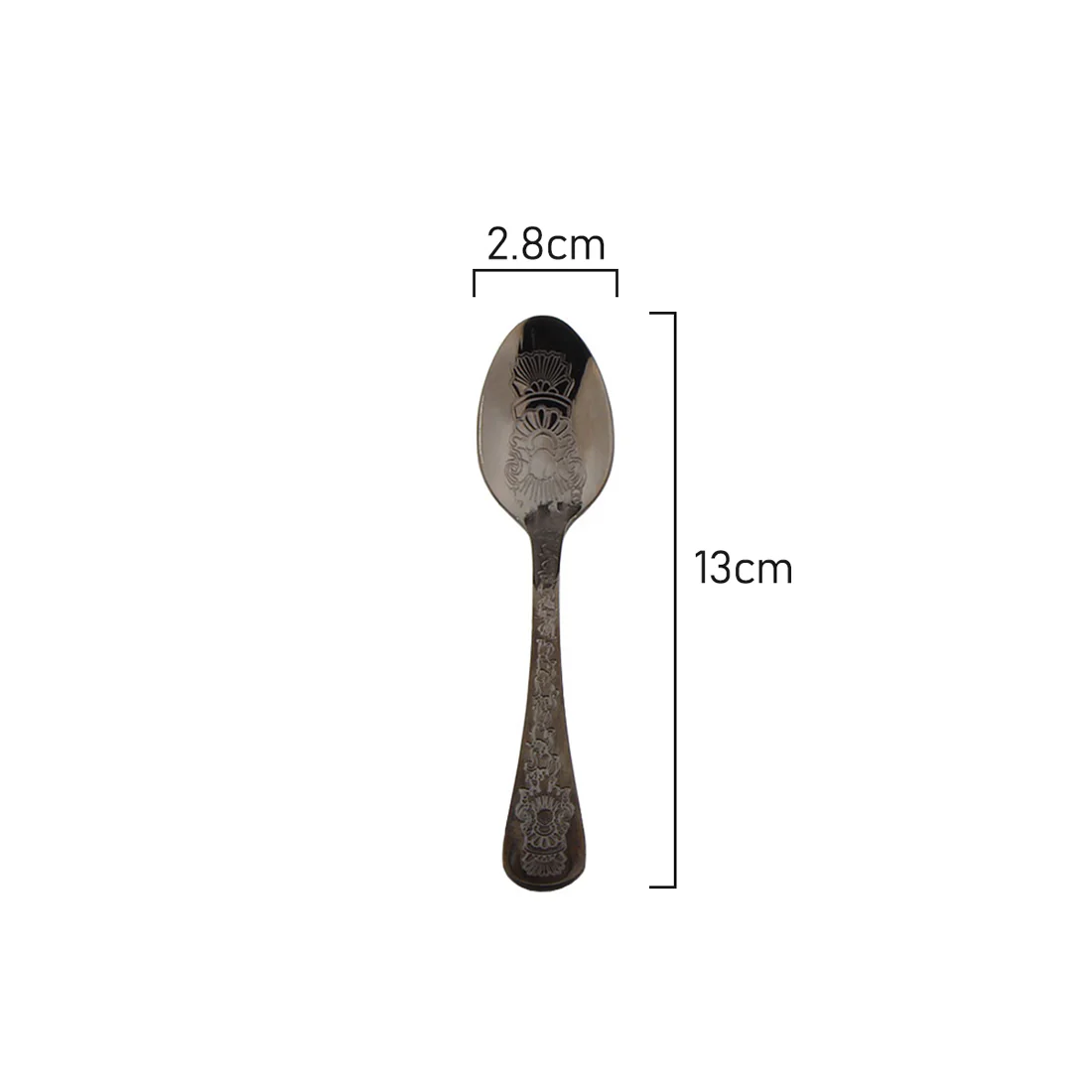 Coffee Culture Tea Spoon <br>Set of 6 <br>Black Engraved Design - Image 3