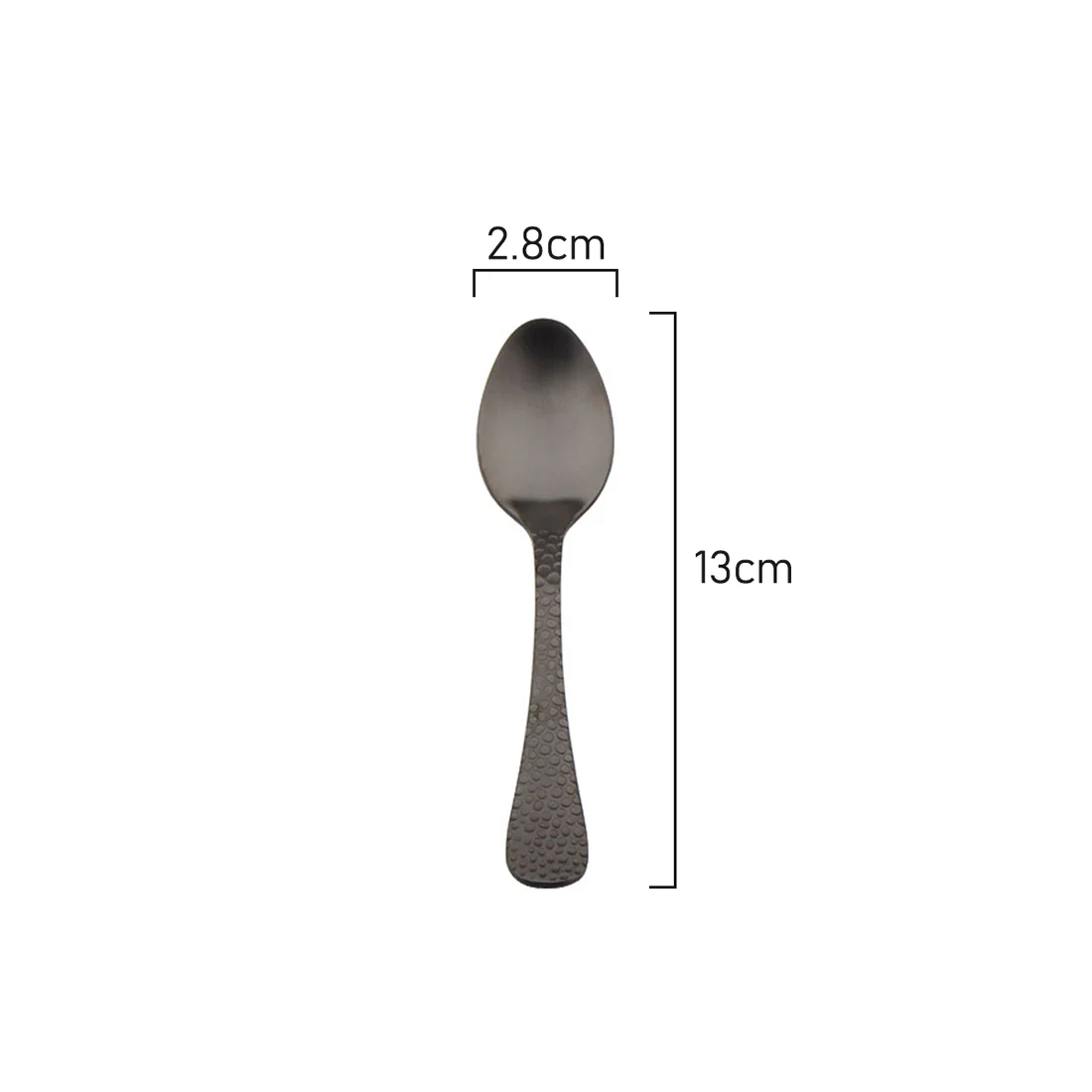 Coffee Culture Tea Spoon <br>Set of 6 <br>Black Satin Design - Image 3
