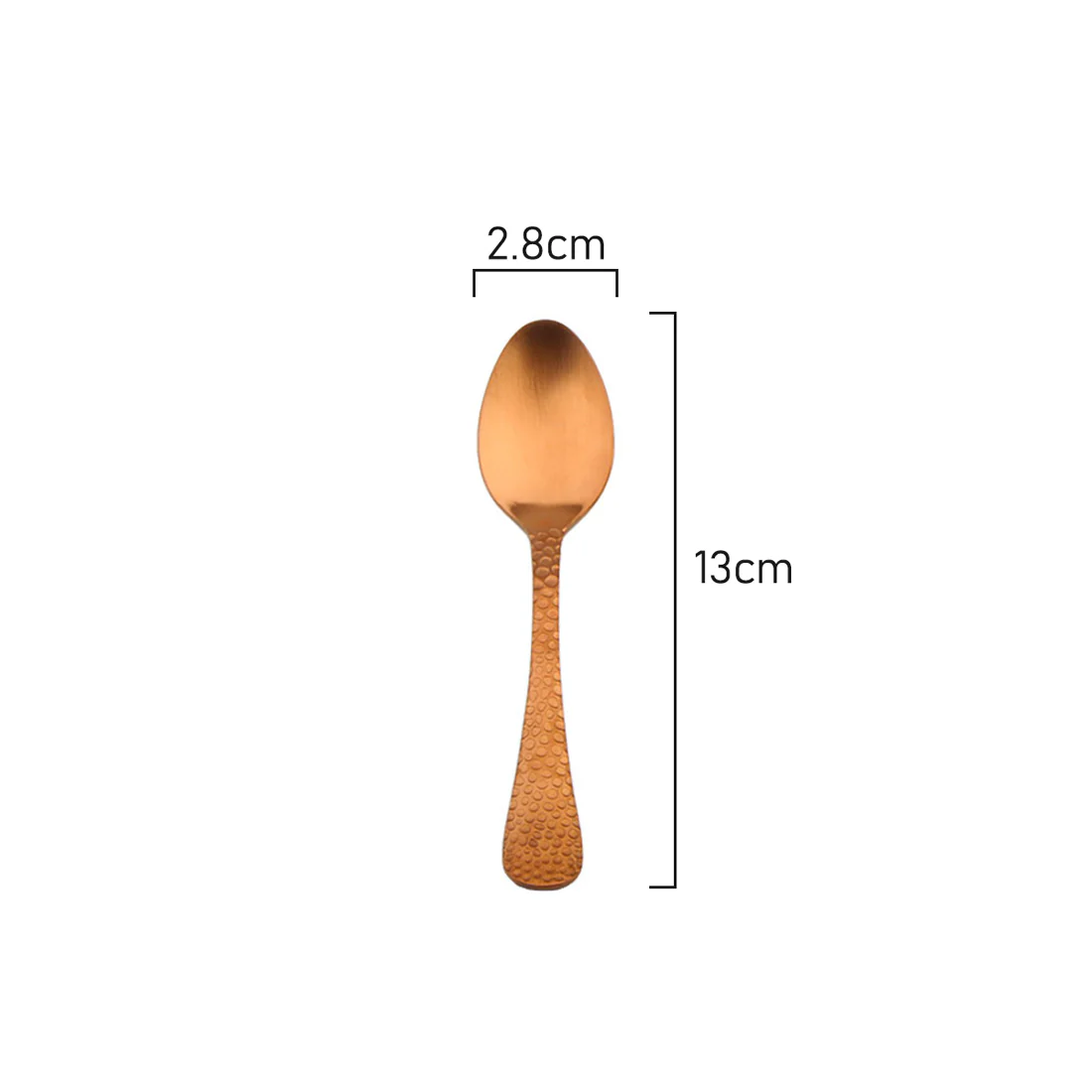 Coffee Culture Tea Spoon <br>Set of 6 <br>Copper Satin Design - Image 3