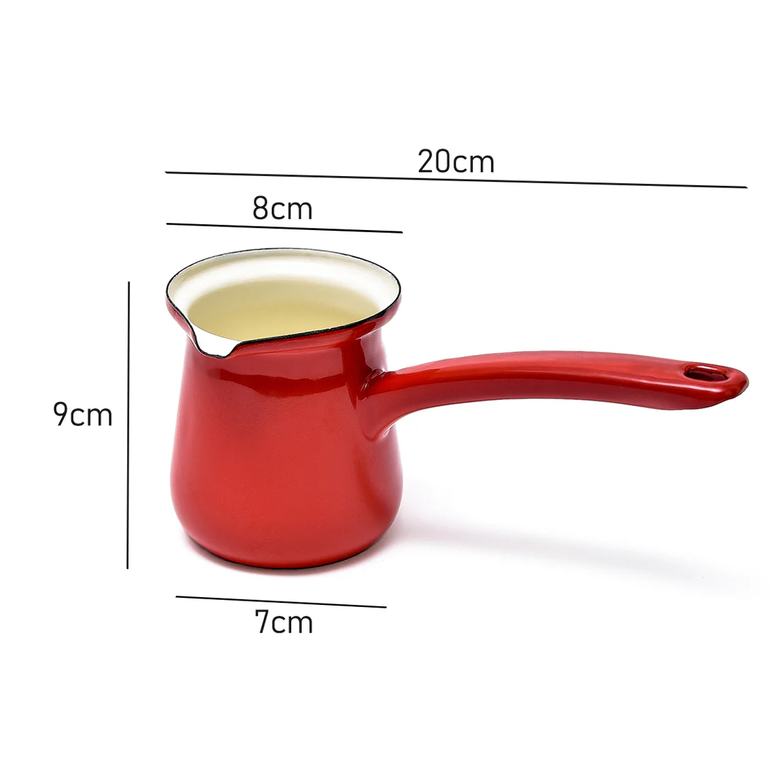 Coffee Culture Turkish Coffee Pot <br>Enamel Red <br>300ml - Image 3