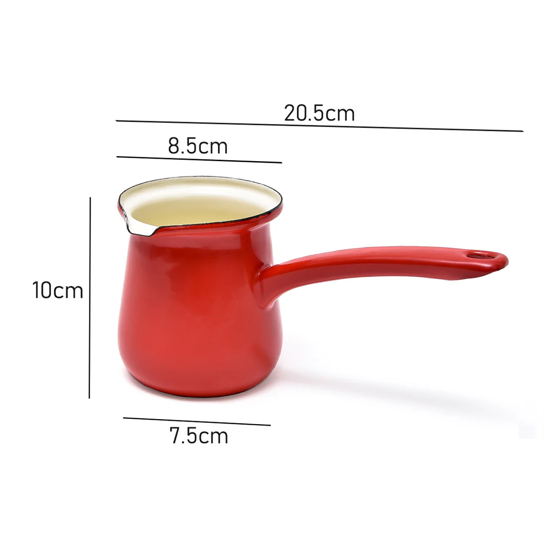 Coffee Culture Turkish Coffee Pot <br>Enamel Red <br>450ml - Image 3