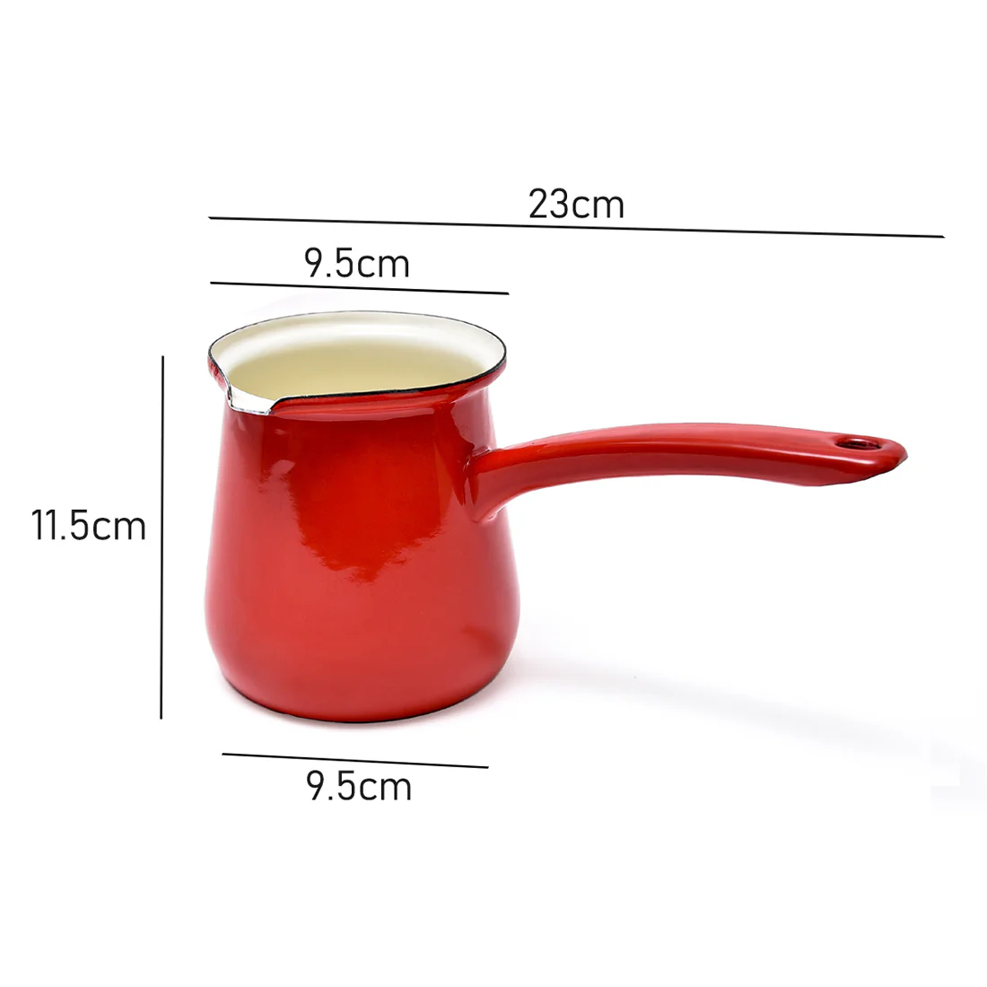 Coffee Culture Turkish Coffee Pot <br>Enamel Red <br>750ml - Image 3