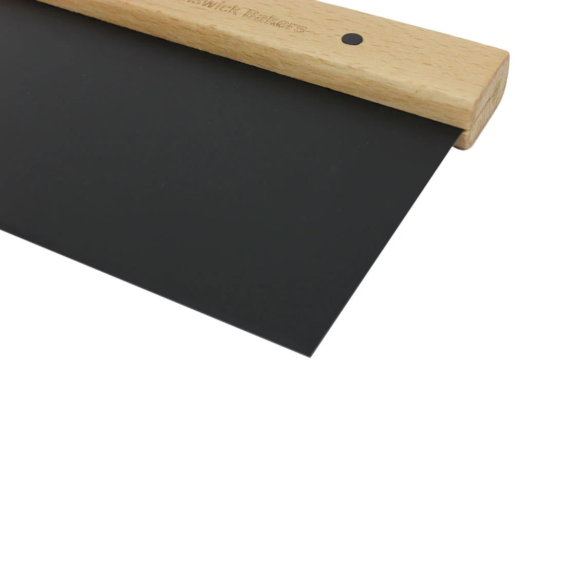 Dough Scraper <br>Black Stainless Steel and Wood <br>Dimensions 14 x 20cm - Image 3