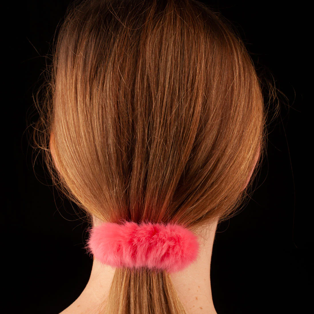 Ullu Faux Fur Scrunchie <br>Candy Pink <br>7.5cm diameter - Image 2