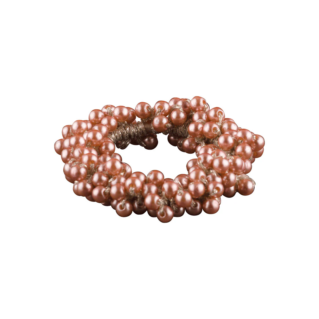 Ullu Faux Pearl Bead Scrunchie <br>Rose Gold <br>Diameter 7.5cm