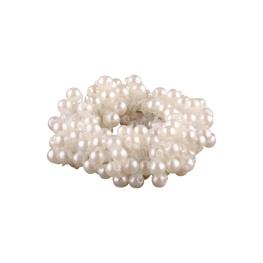 Ullu Faux Pearl Bead Scrunchie <br>White <br>Diameter 7.5cm