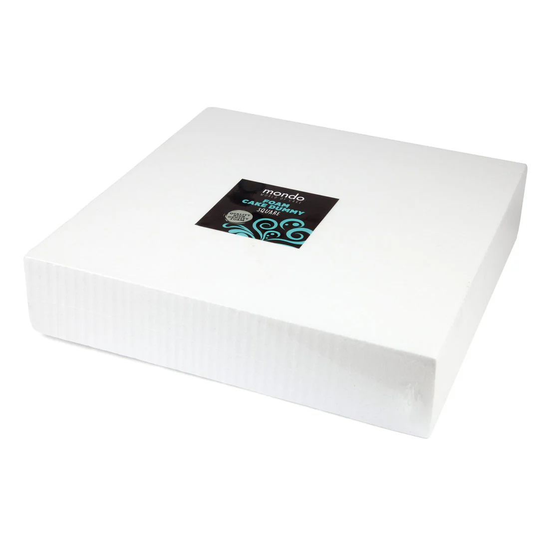 Foam Cake Dummy Square <br>White <br>10in x 3in / 25 x 25 x 7.5cm