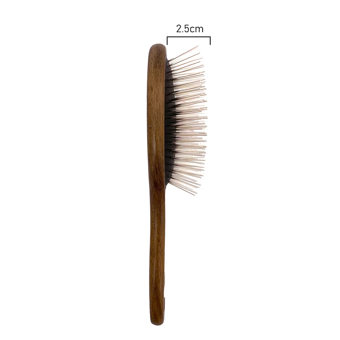 Furzone Dog/Cat Pin Brush <br>Stainless Steel & Beechwood Large <br>22 x 6cm - Image 3