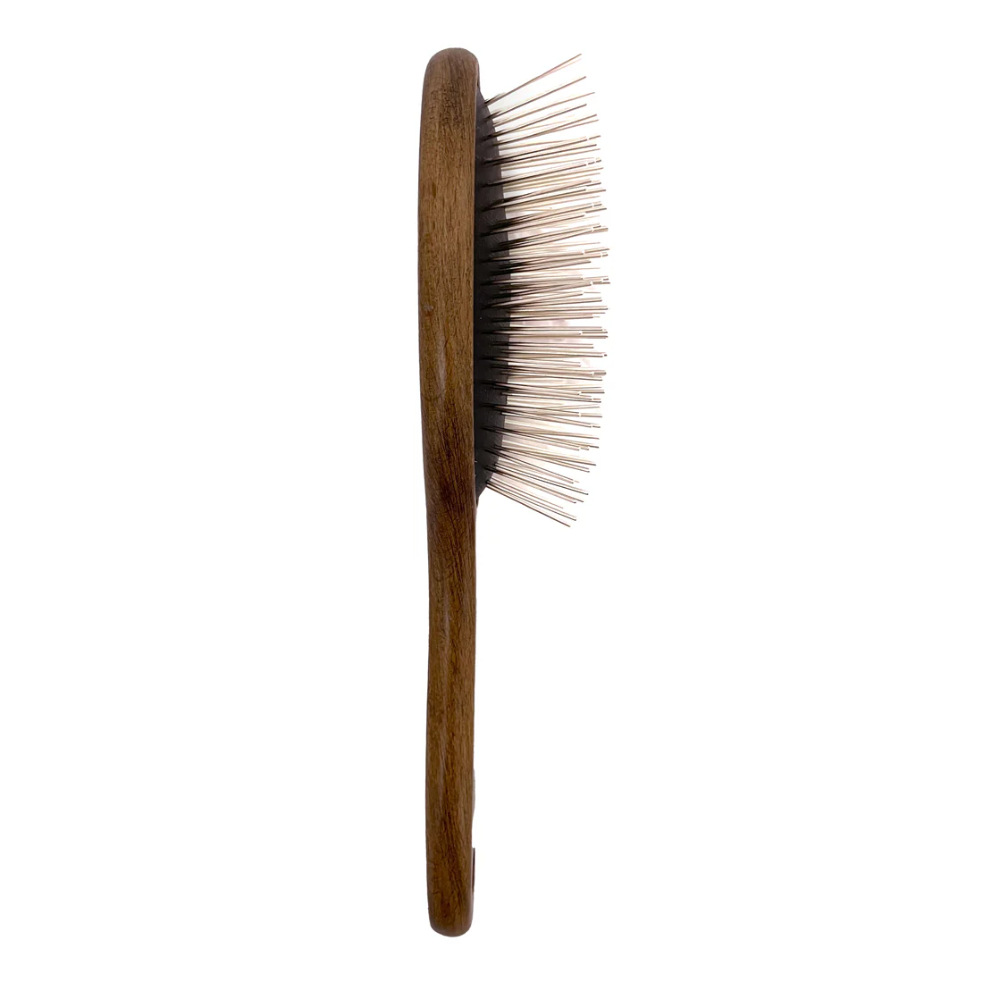 Furzone Dog/Cat Pin Brush <br>Stainless Steel & Beechwood Large <br>22 x 6cm - Image 4