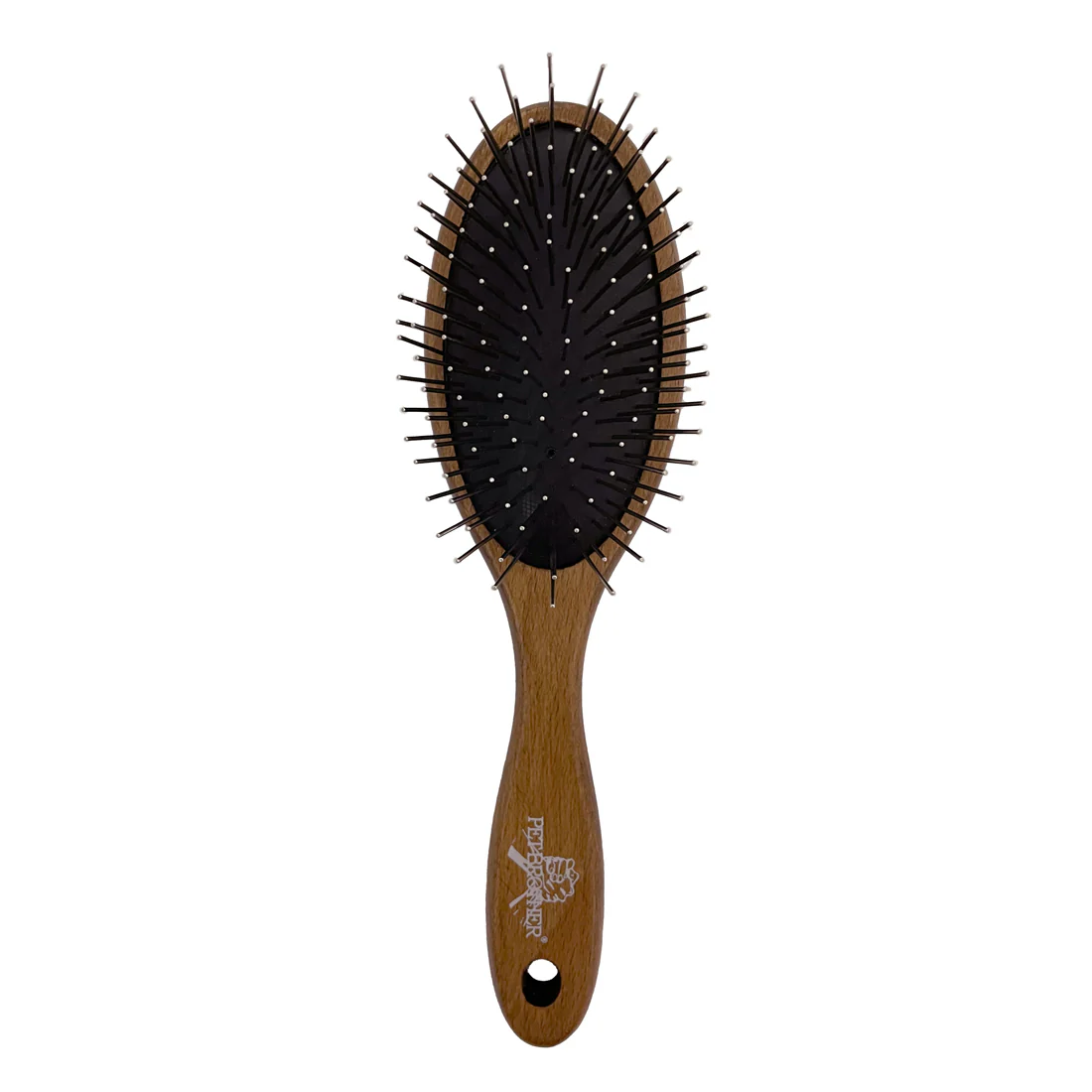 Furzone Dog/Cat Pin Brush <br>Stainless Steel & Beechwood Large <br>22 x 6cm - Image 5