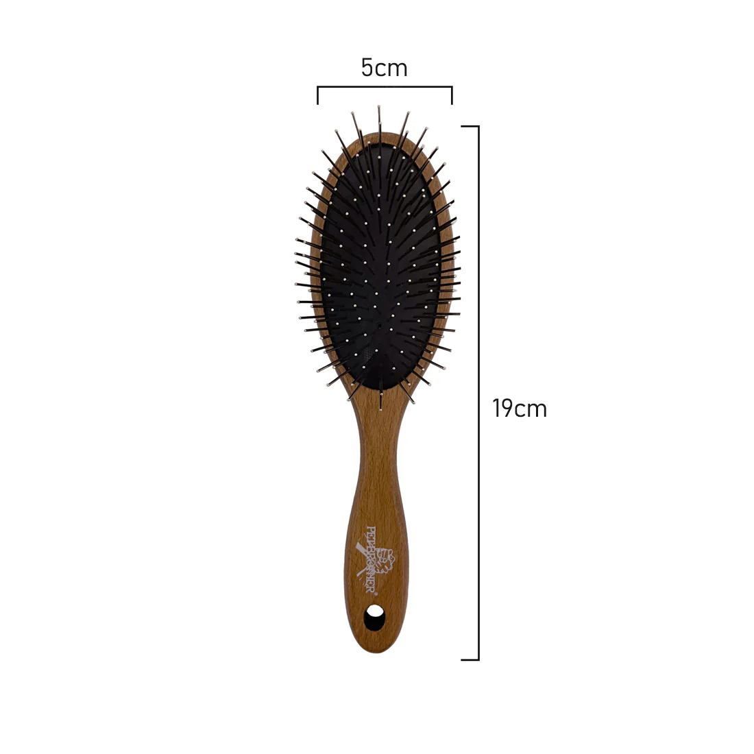 Furzone Dog/Cat Small Pin Brush <br>Stainless Steel & Beechwood <br>Small 19 x 5cm - Image 6