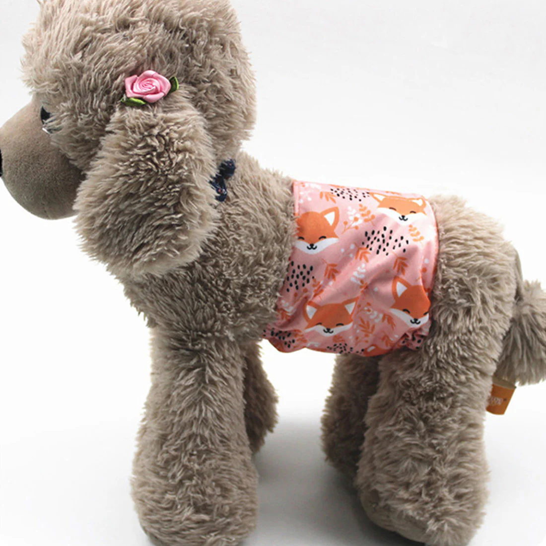 Furzone Small Washable Male Dog Wrap <br>Suitable for waistline 26-34cm <br>Orange Fox - Image 2
