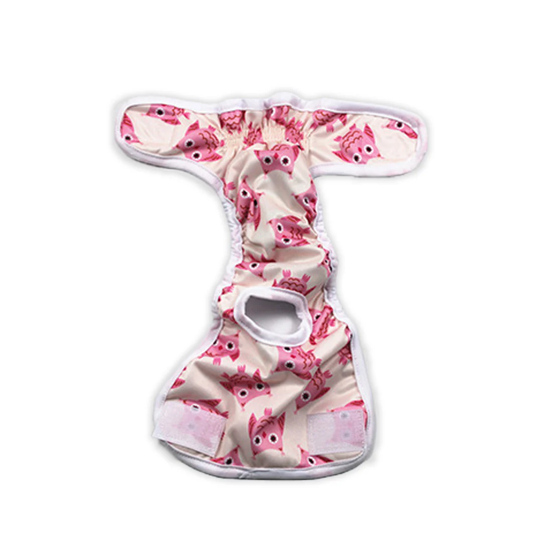 Furzone Large Reusable Washable Female Dog Diaper <br>Suitable for waistline 50-60cm <br>Pink Owl - Image 2