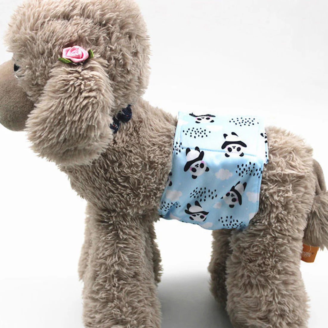Furzone Large Washable Male Dog Wrap <br>Suitable for waistline 38-47cm <br>Blue Panda - Image 2