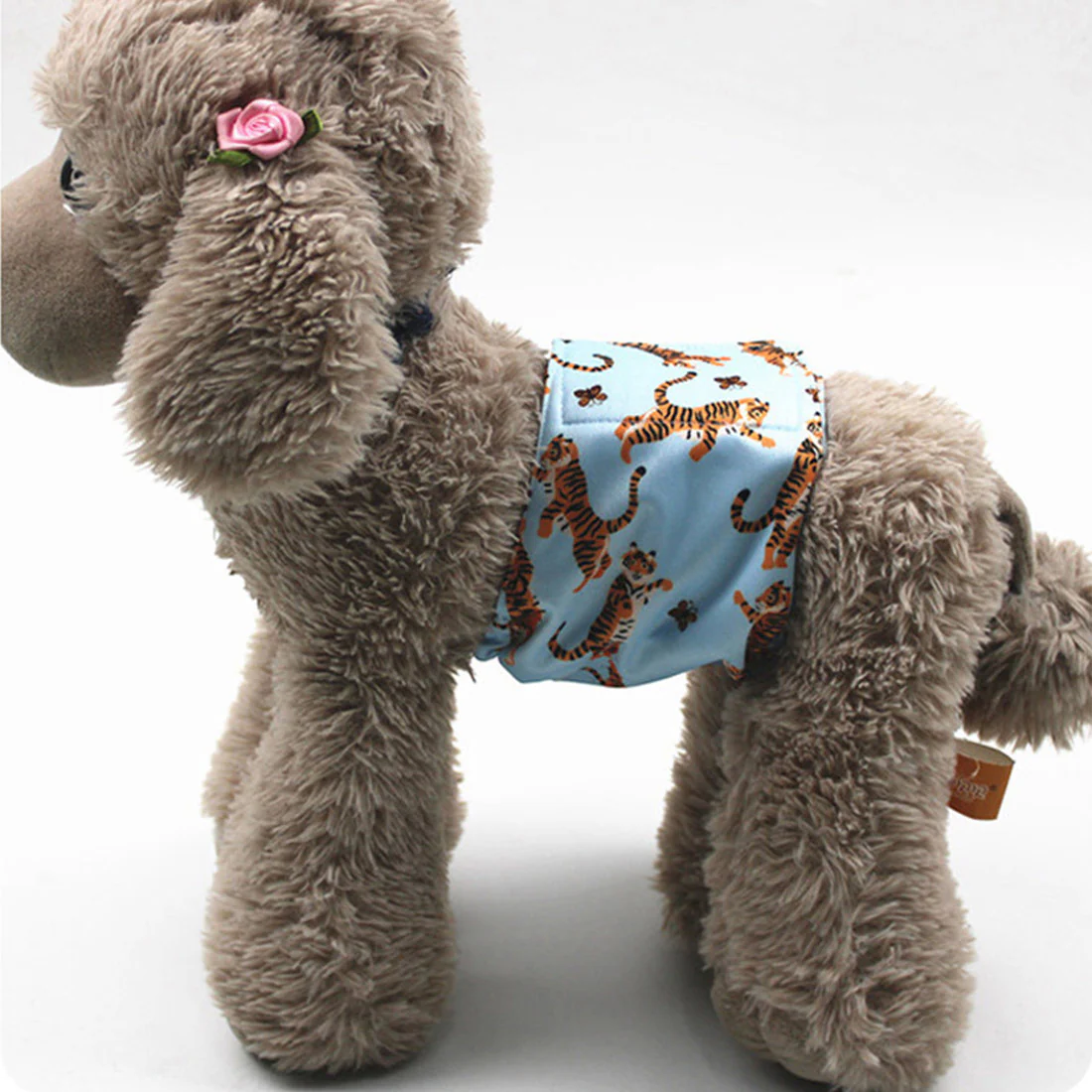 Furzone Small Washable Male Dog Wrap <br>Suitable for waistline 26-34cm <br>Blue Tiger - Image 2