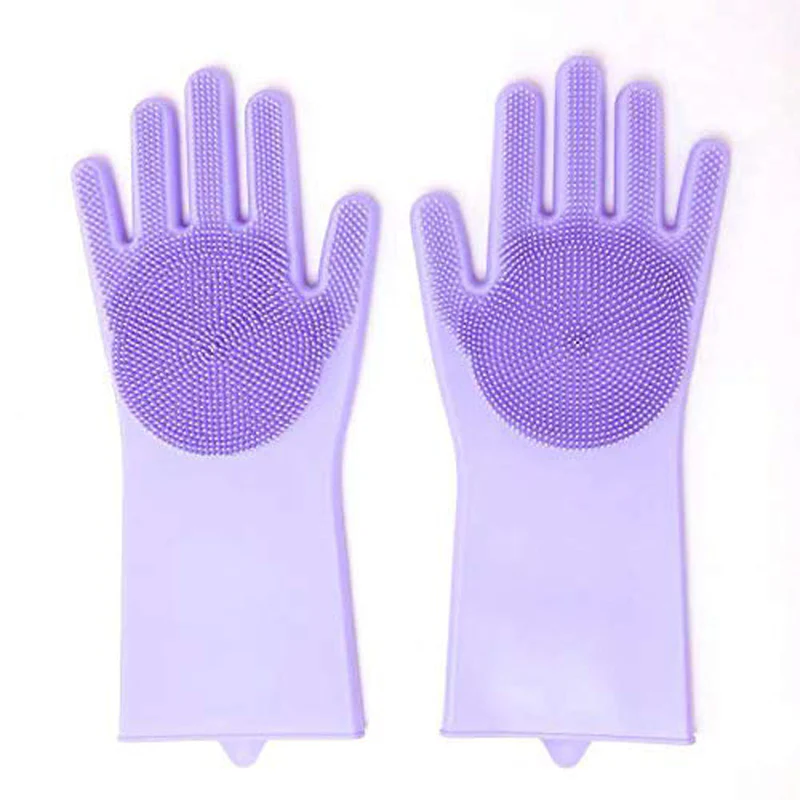 Furzone Pet/Dog/Cat Grooming Gloves <br>Perfect for Bathing & Cleaning <br>Lilac - Image 3