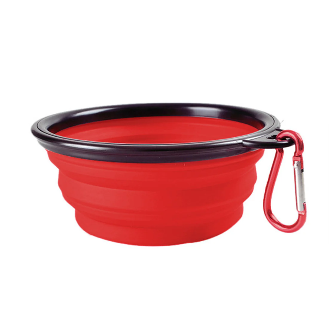 Furzone Portable Collapsible Dog/Cat Water & Food Bowl Small <br>Red <br>350ml