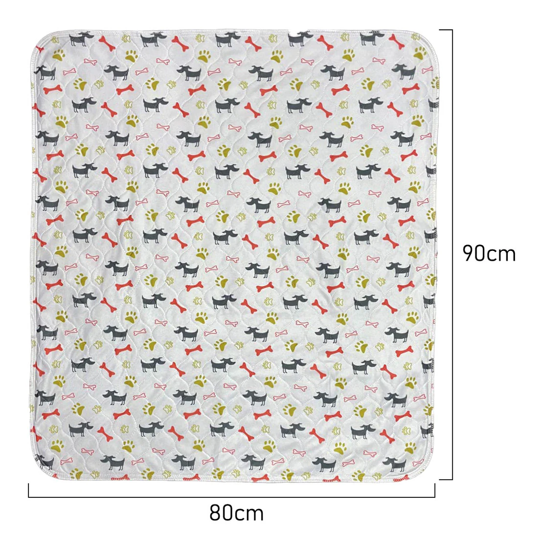 Furzone Reusable Dog/Puppy Training Pee Pads <br>Large 80 x 90cm <br>White Pattern - Image 3