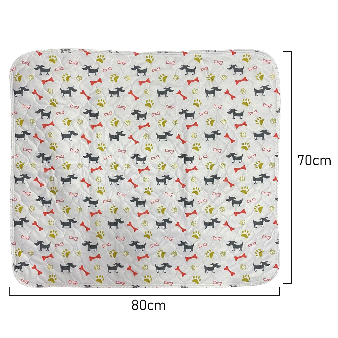 Furzone Reusable Dog/Puppy Training Pee Pads <br>Medium 70 x 80cm <br>White Pattern - Image 3